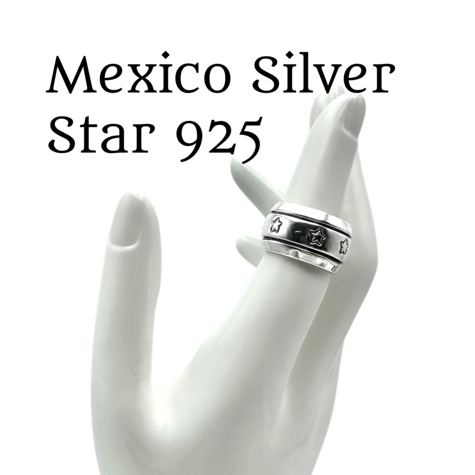 MADE IN MEXICO】スター スタンプワーク Silver 925 刻印 Vintage 