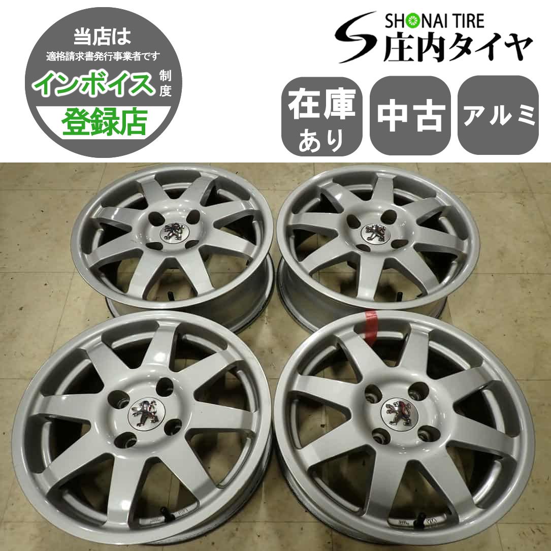 4本SET 会社宛 送料無料 15×6J プジョー 207 307 純正 アルミ 4穴 