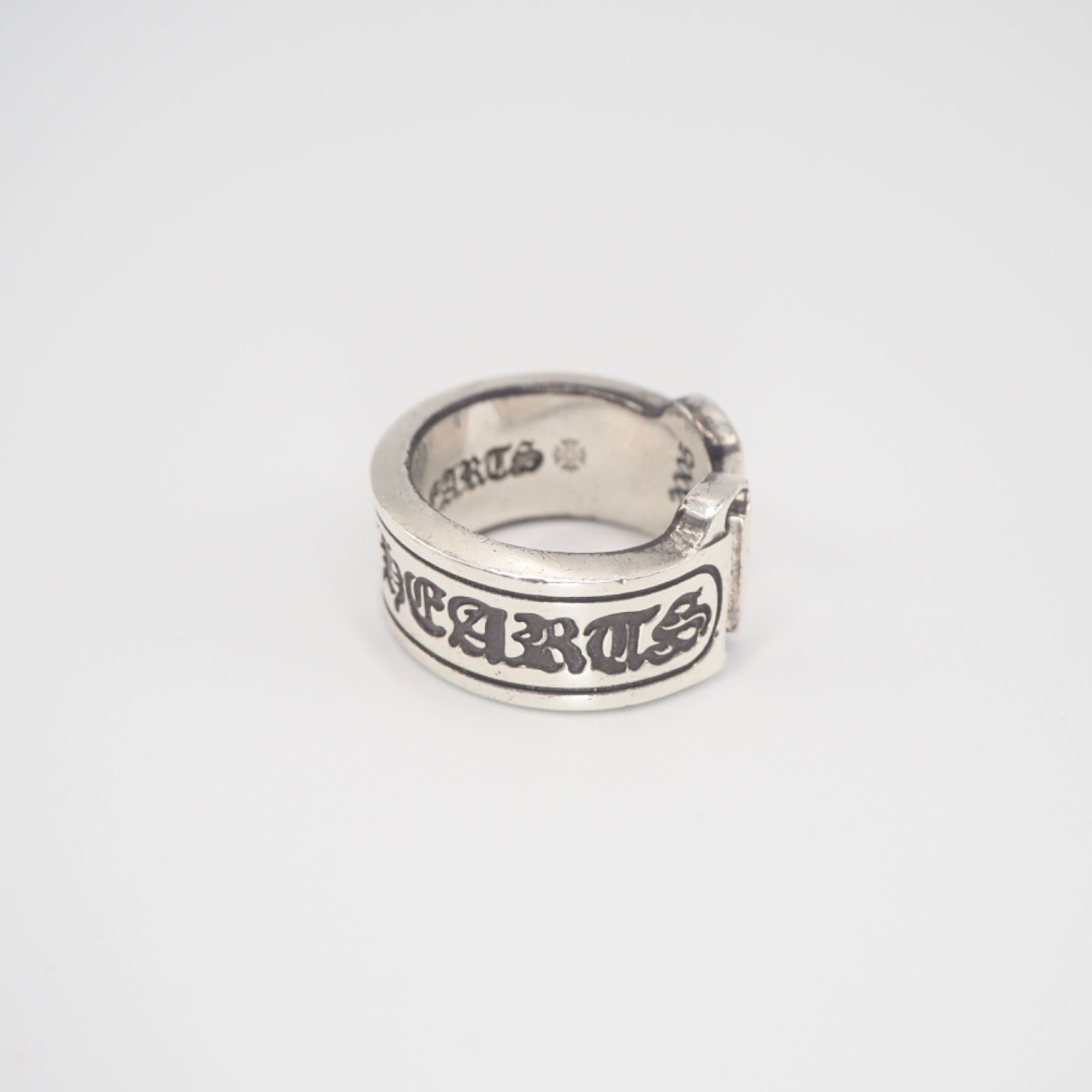 CHROME HEARTS 約20号 ラージスクロールラベル リング シルバー925 