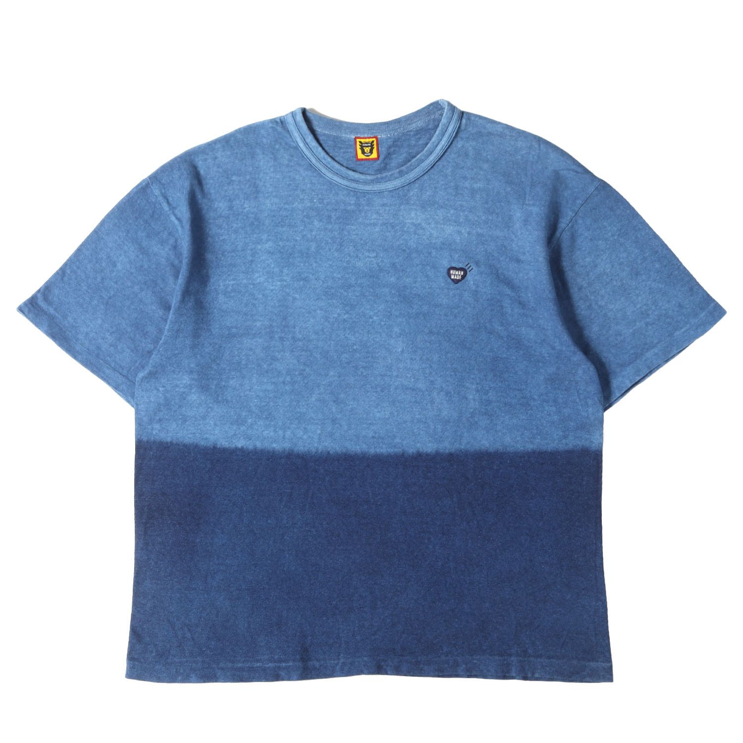 美品】HUMAN MADE ヒューマンメイド Tシャツ インディゴ サイズ 美品】HUMAN MADE ヒューマンメイド Tシャツ インディゴ サイズ