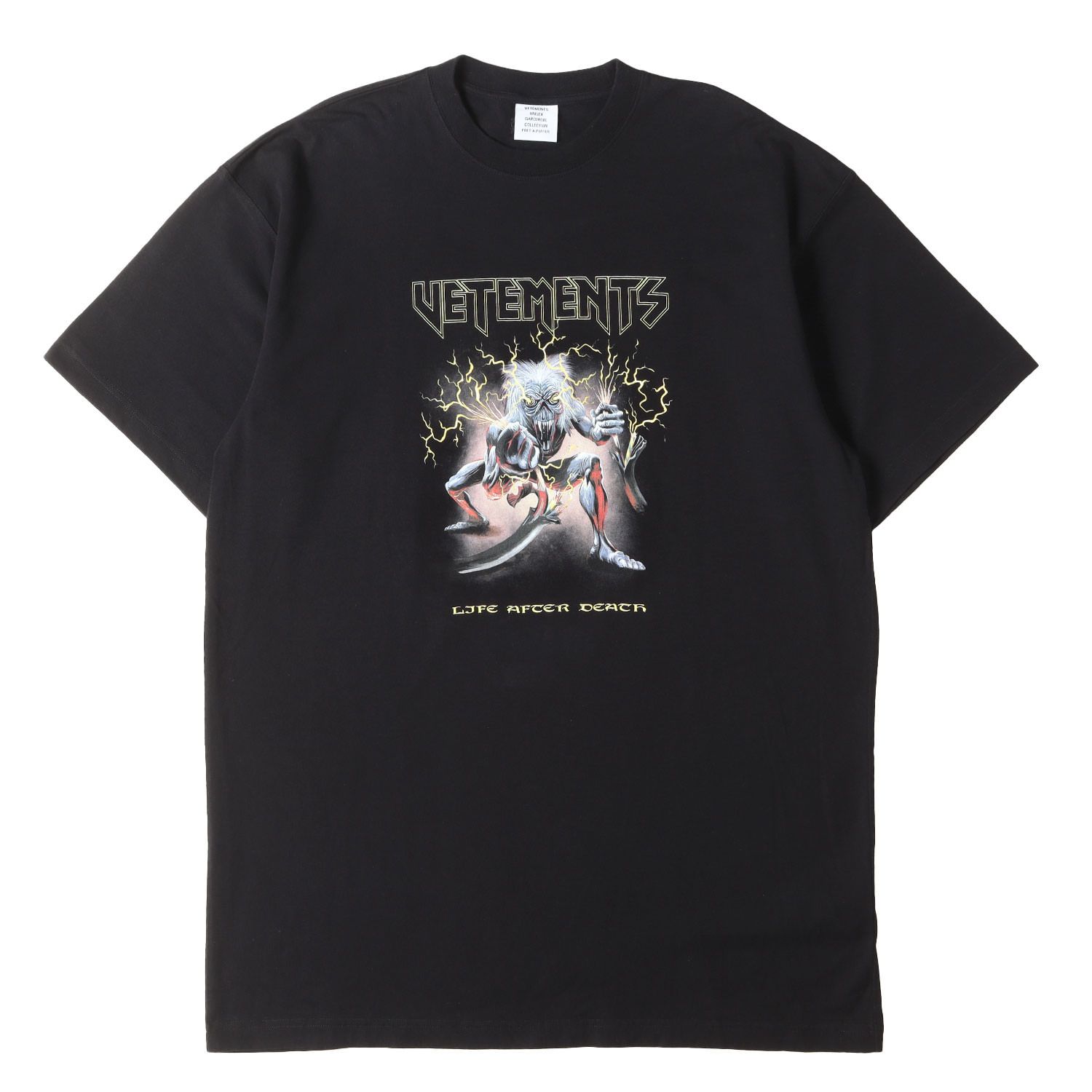 美品】VETEMENTS ヴェトモン Tシャツ ブラック 黒 サイズ:S | 21SS 