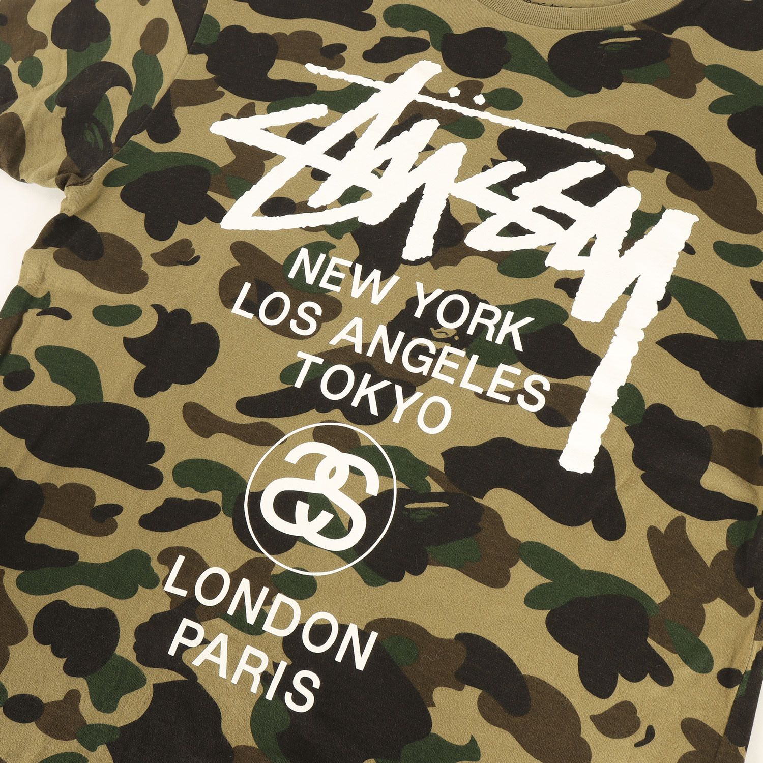 美品】A BATHING APE ア ベイシング エイプ Tシャツ グリーンカモ 