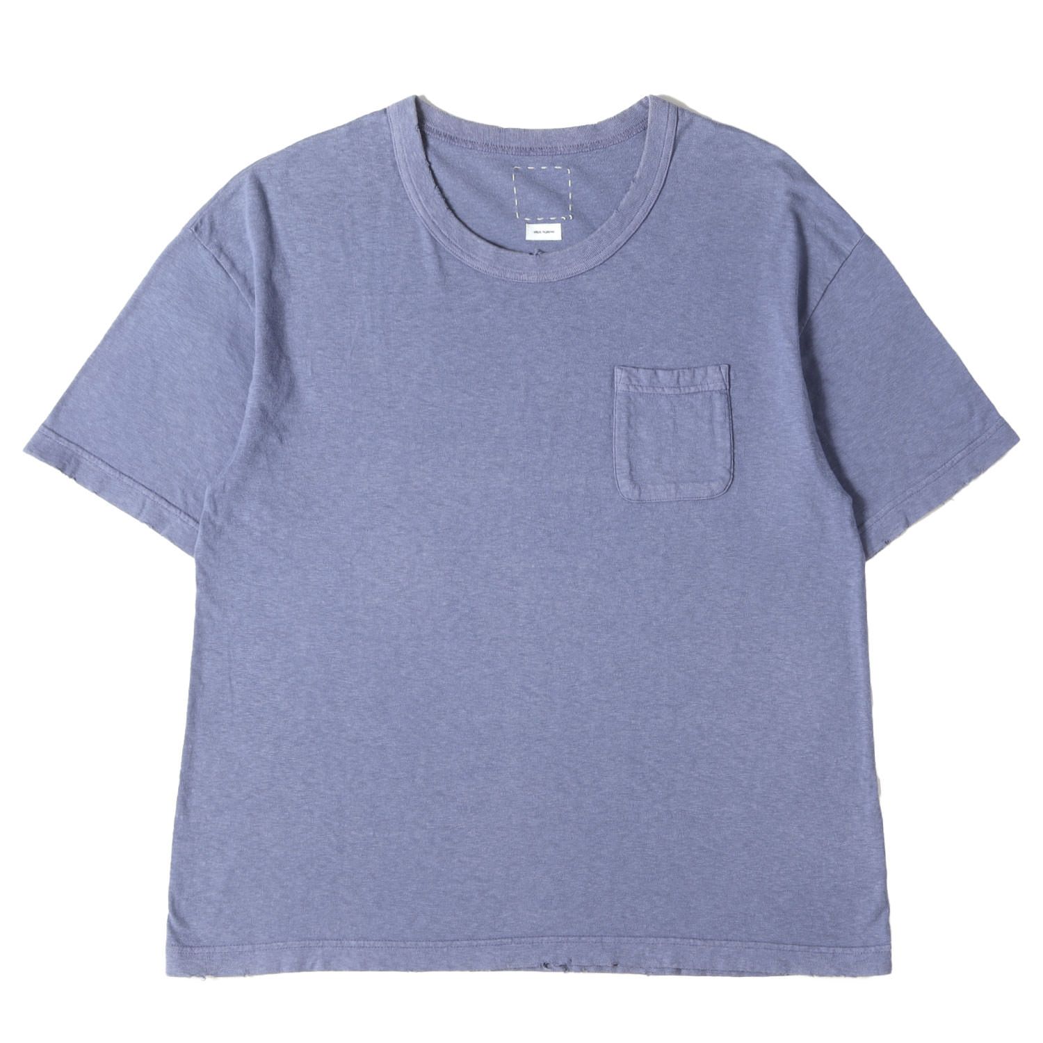 visvim ビズビム Tシャツ ネイビー 紺 サイズ:1 | 21AW ムラ染め加工 