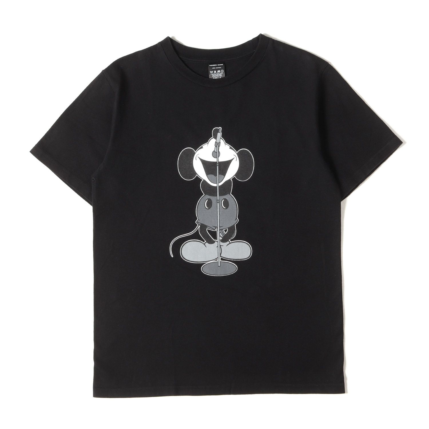 NUMBER (N)INE ナンバーナイン Tシャツ ブラック 黒 サイズ:2 | Disney 