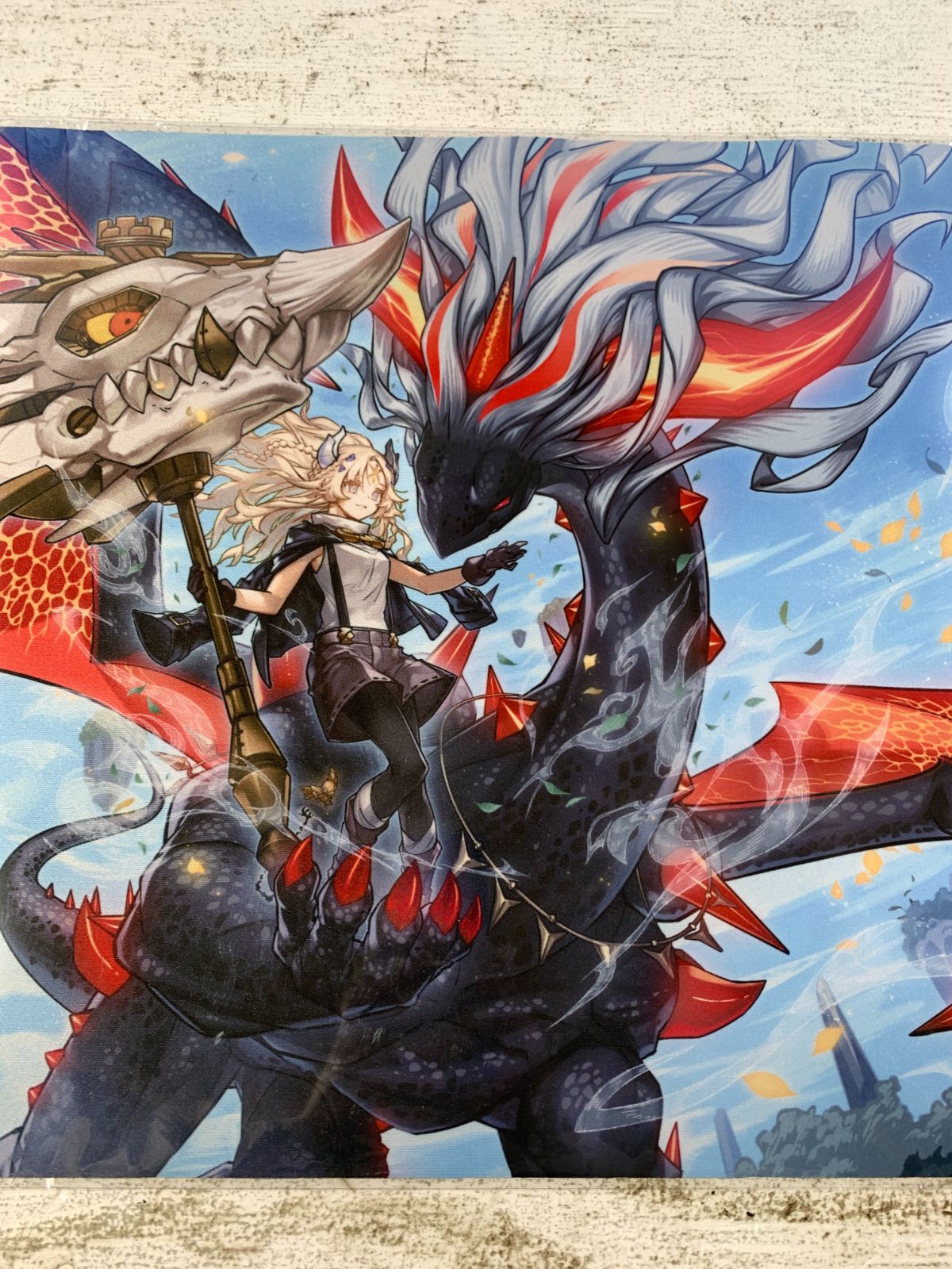 紫波49-1-0329]【中古】遊戯王 黒き竜のエクレシア プレイマット