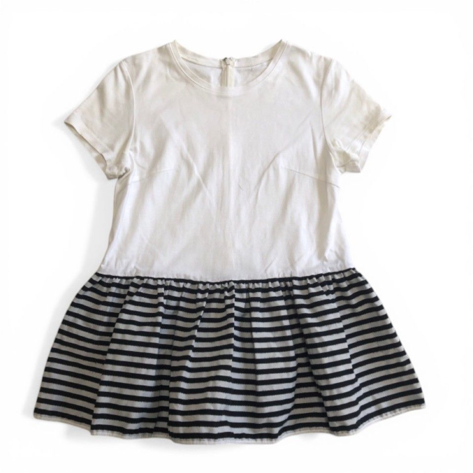 美品　人気商品　BORDERS at BALCONY ボーダーズアットバルコニー ペプラム　Tシャツ　PEPLUM TEE　サイズ36　コットン　ホワイト