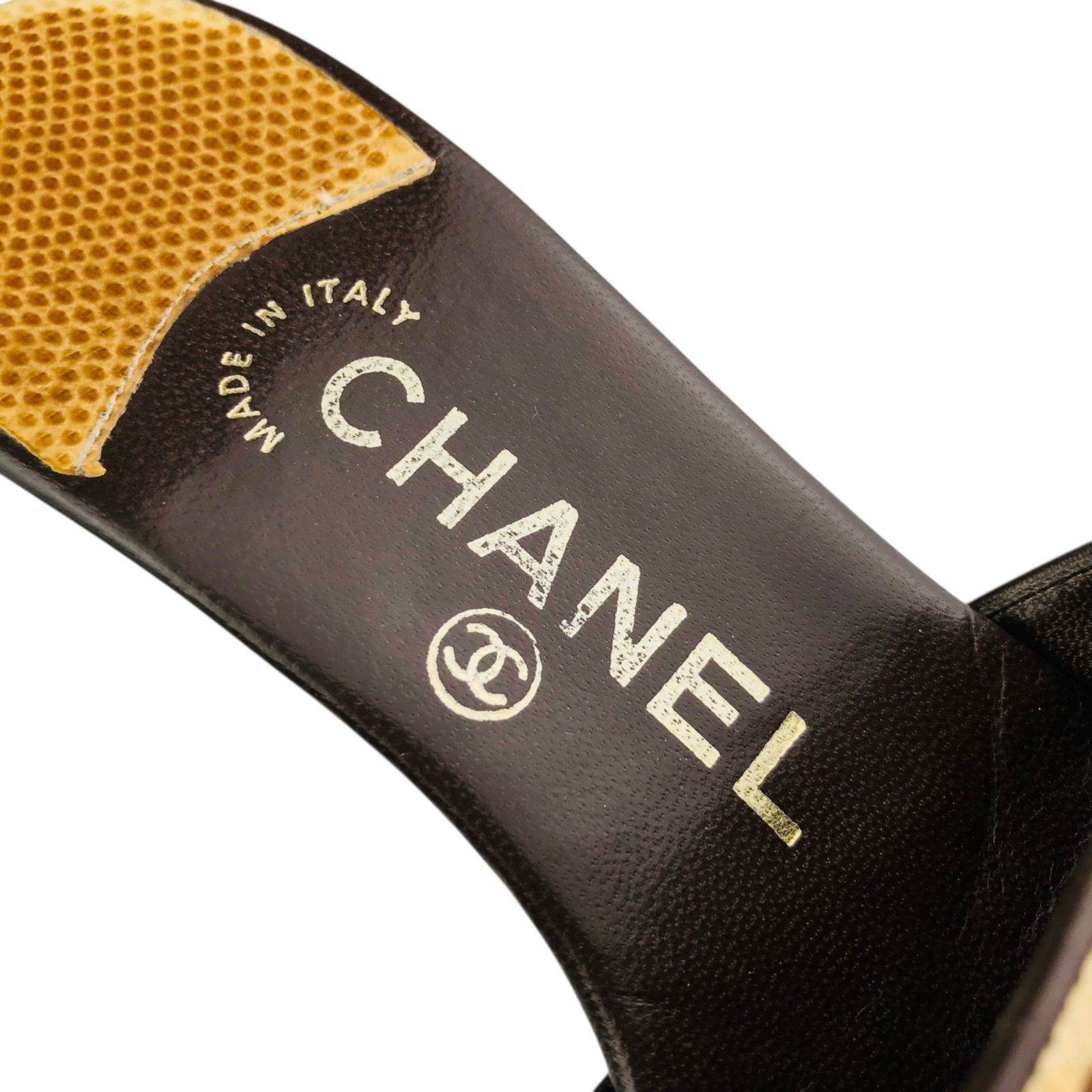 美品☆CHANEL☆シャネル・レディース レザー ブランドロゴ刺繍デザイン 