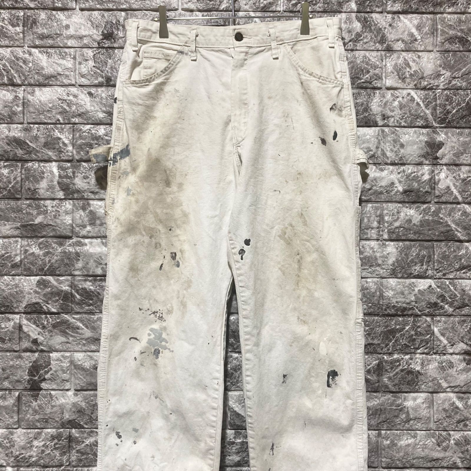 DICKIES ペンキ グランジ ホワイト ペインターパンツ W34 【公式通販】