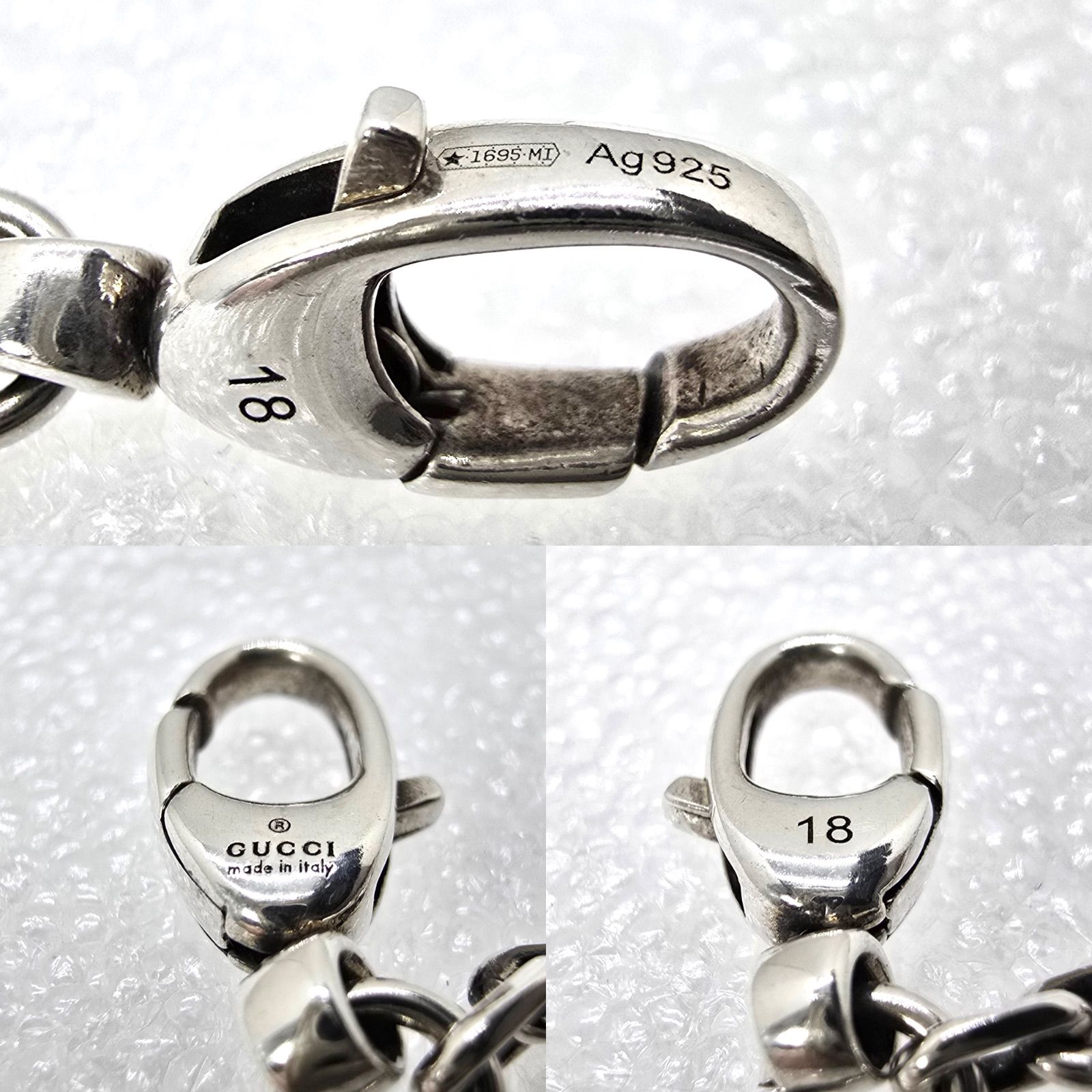 GUCCI グッチ 627749 GGマーモント ブレスレット 18 腕周り約17.7 