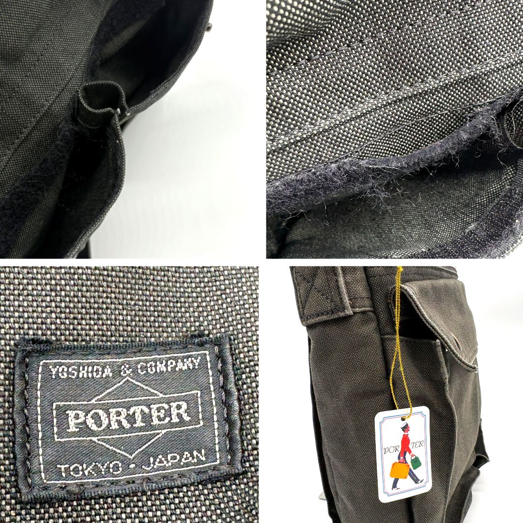 ポーター PORTER 吉田カバン ショルダーバッグ グレー コットン 