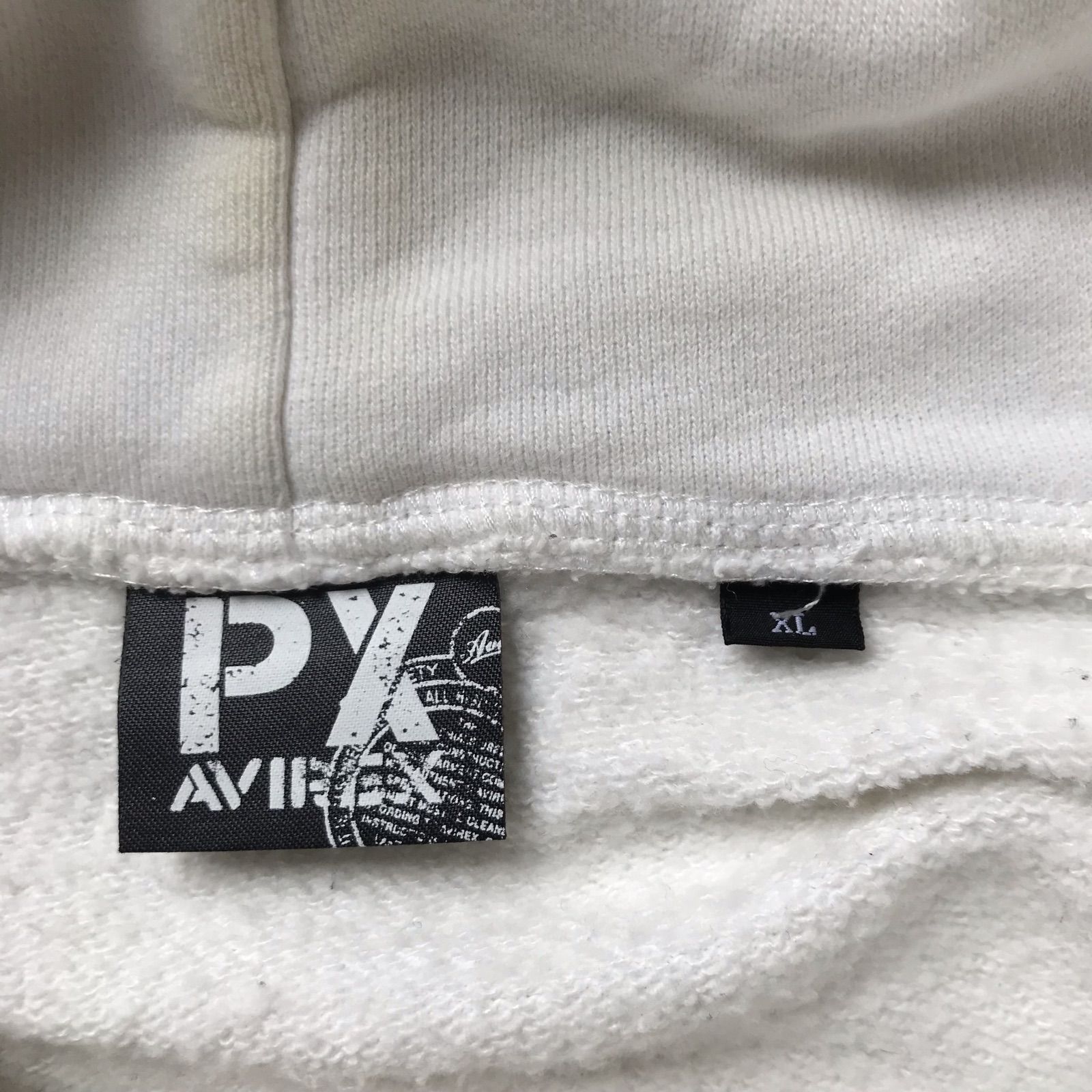 AVIREX MARINE ACADEMY ロゴパーカー メンズ XL ホワイト 