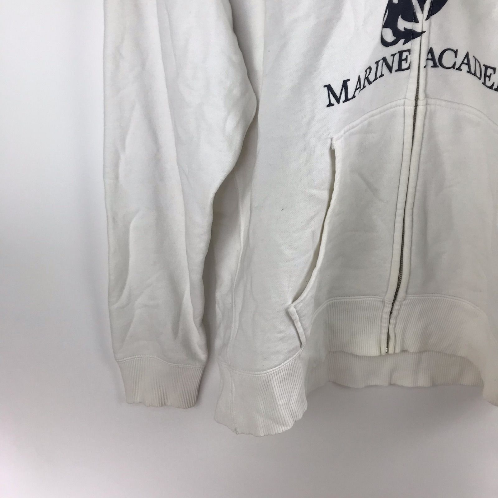AVIREX MARINE ACADEMY ロゴパーカー メンズ XL ホワイト 