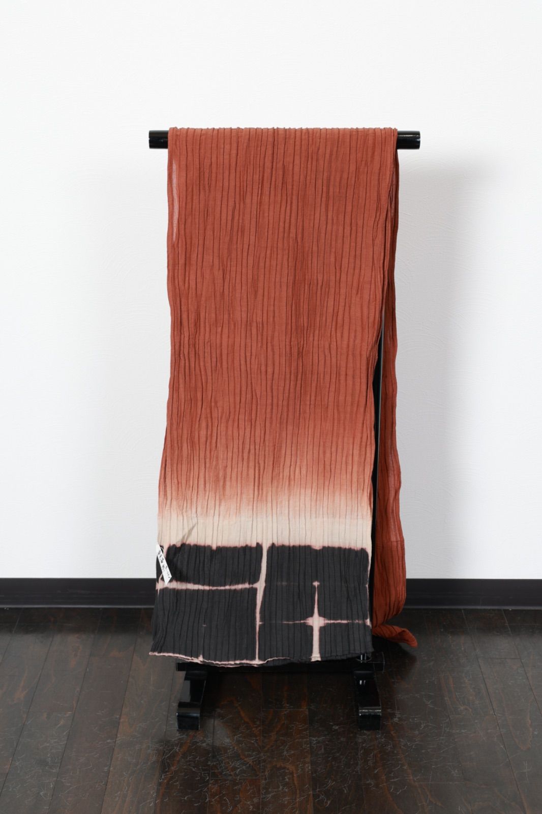 兵児帯　新品　誉田屋源兵衛　茶　墨黒　竜巻絞り　SS12