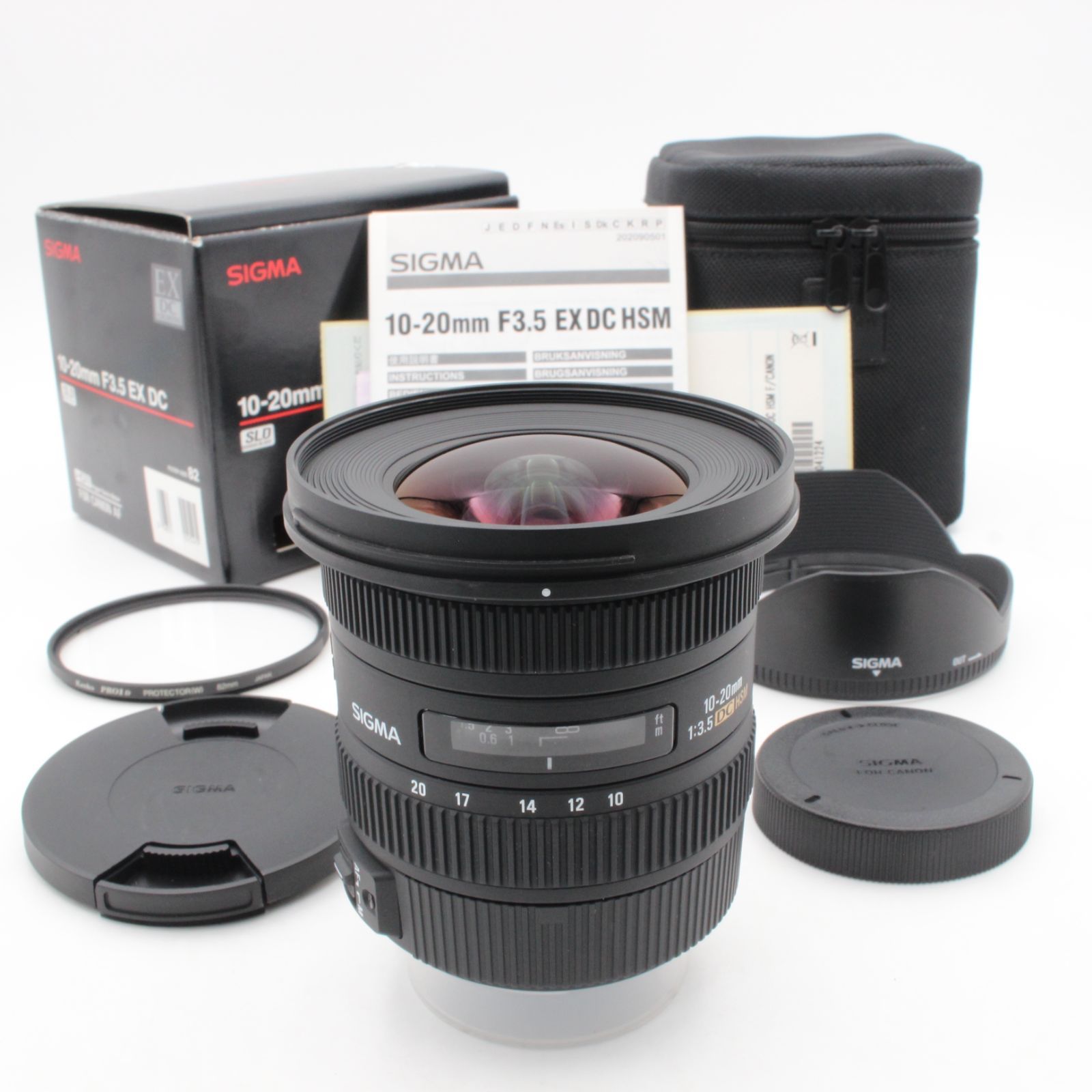 極美品】 SIGMA シグマ 10-20mm f3.5 EX DC HSM キヤノン用 フィルター
