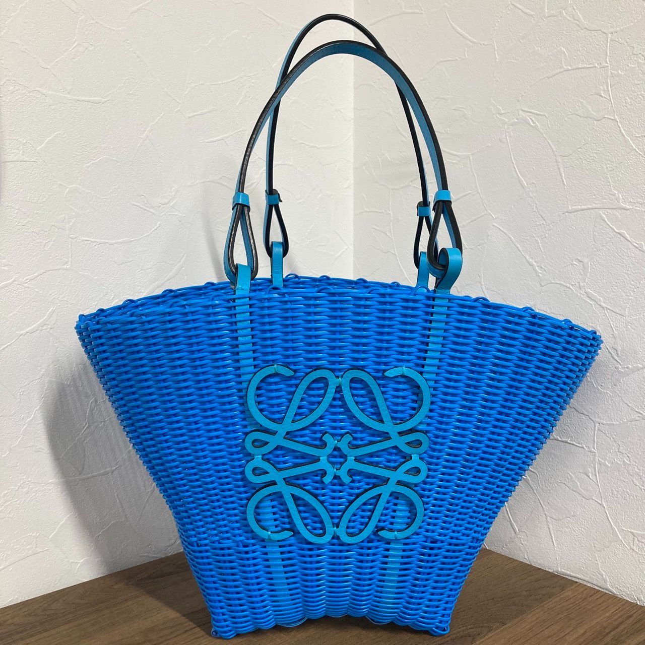 LOEWE】ロエベ マーメイド バスケット スカイブルー かごバッグ