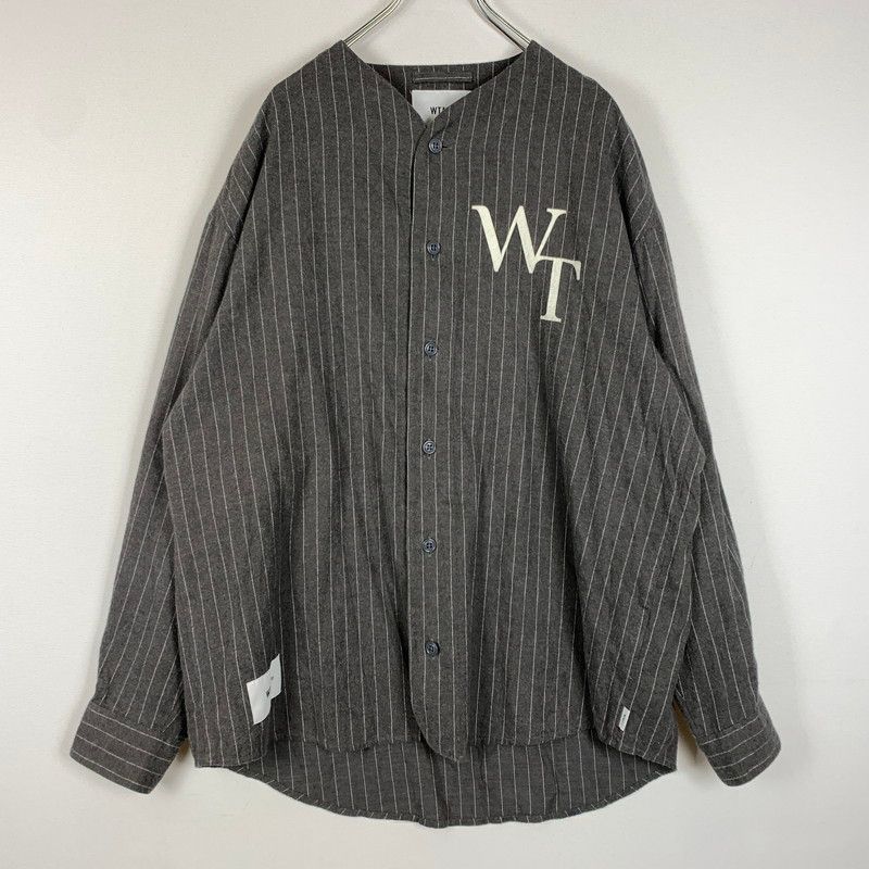 中古品】WTAPS ダブルタップス 22SS LEAGUE L/S COTTON FLANNEL STRIPE 