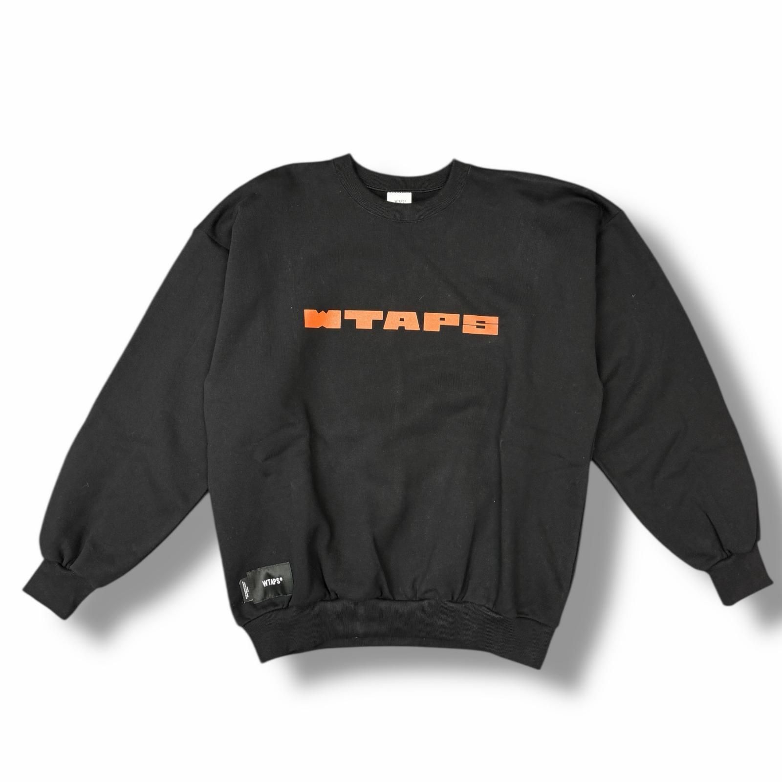 参考上代19800円 未使用 WTAPS 25AW BRICK / SWEATER / COTTON ブリックスウェット トレーナー ダブルタップス 252ATDT-CPM01S ブラック 2 （13236M） 参考上代19800円 未使用 WTAPS 25AW BRICK / SWEATER / COTTON