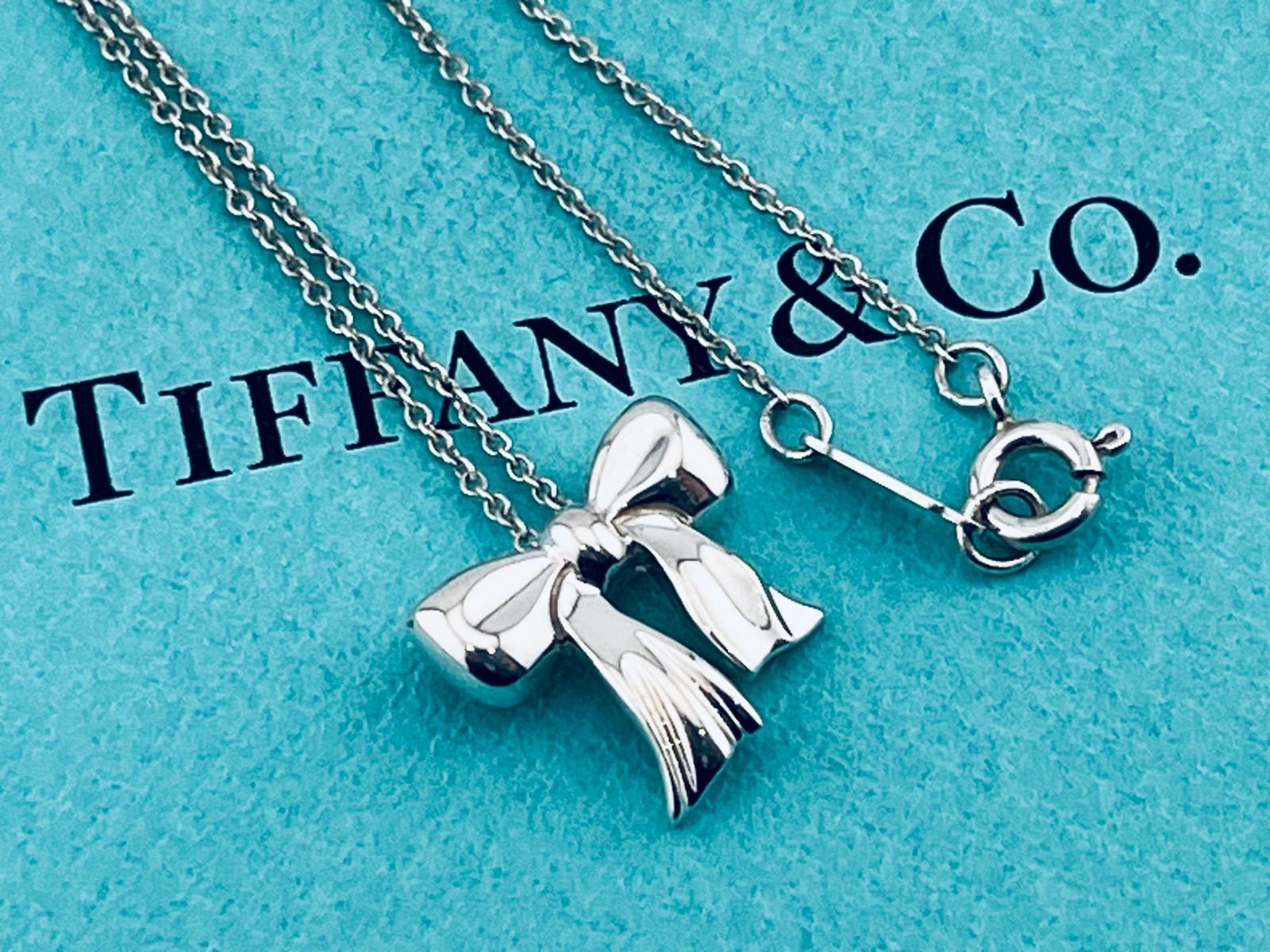 a235 送料無料 美品 Tiffany&Co. オールド ティファニー 1990 リボン 