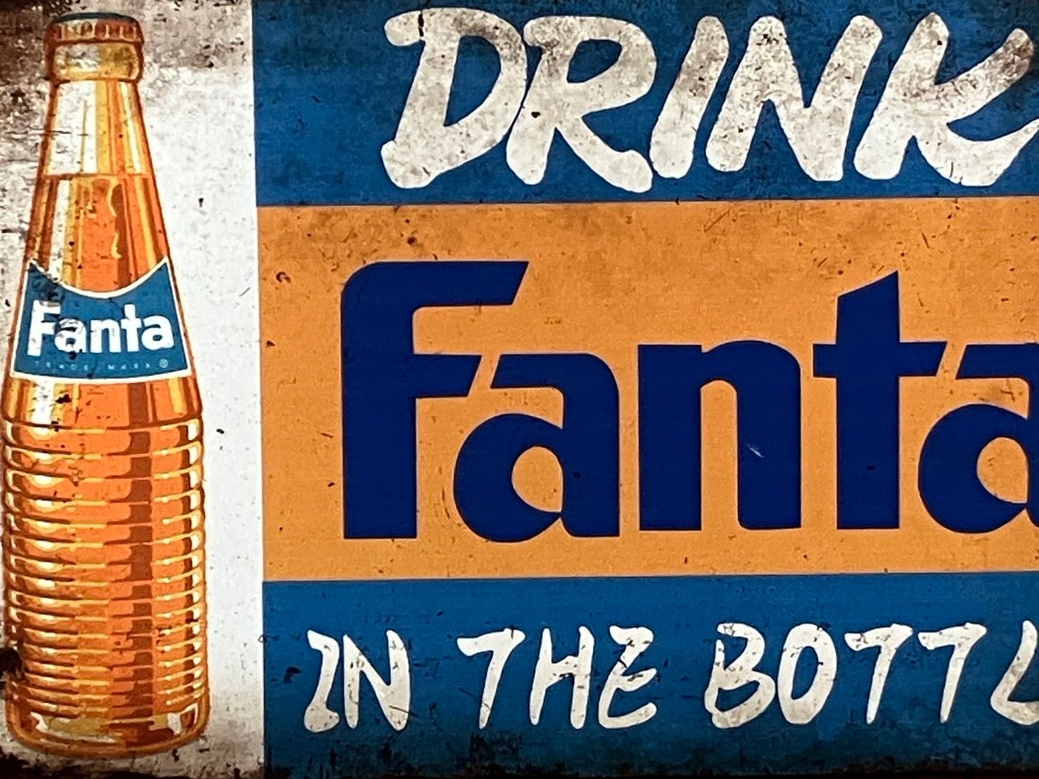 11793］ブリキ看板 ファンタ FANTA Coca-Cola コカ・コーラ 炭酸飲料 