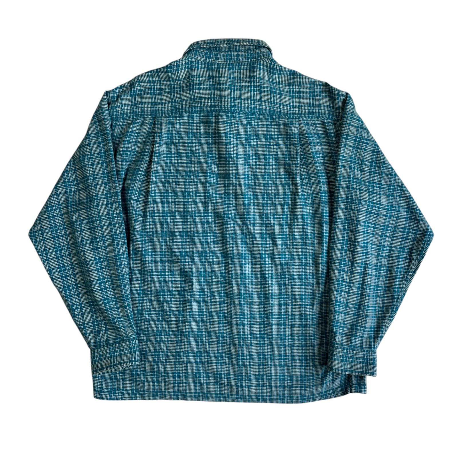 90s patagonia ヘビーネルシャツ ターコイズ ブルー チェック Fits M-L
