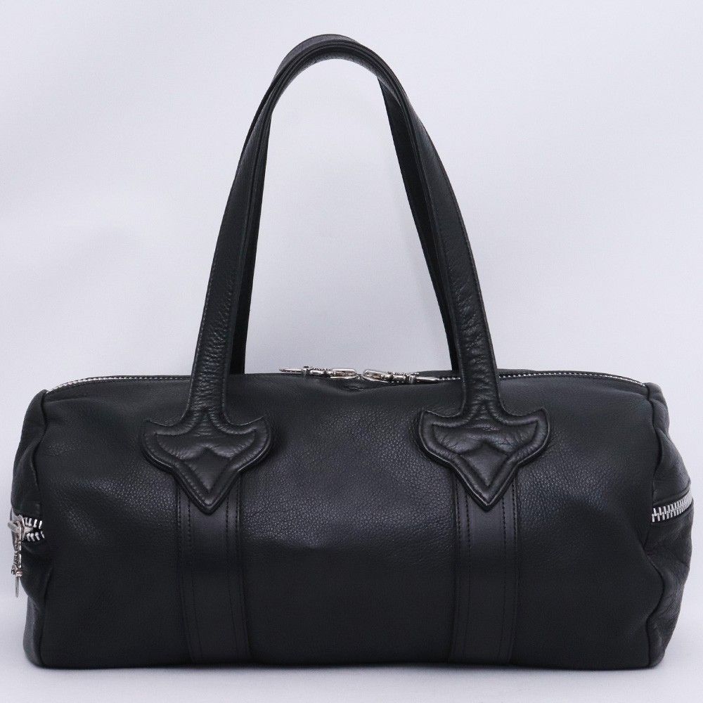 CHROME HEARTS ダッフル タイニー バッグ ダガージップ ブラックレザー