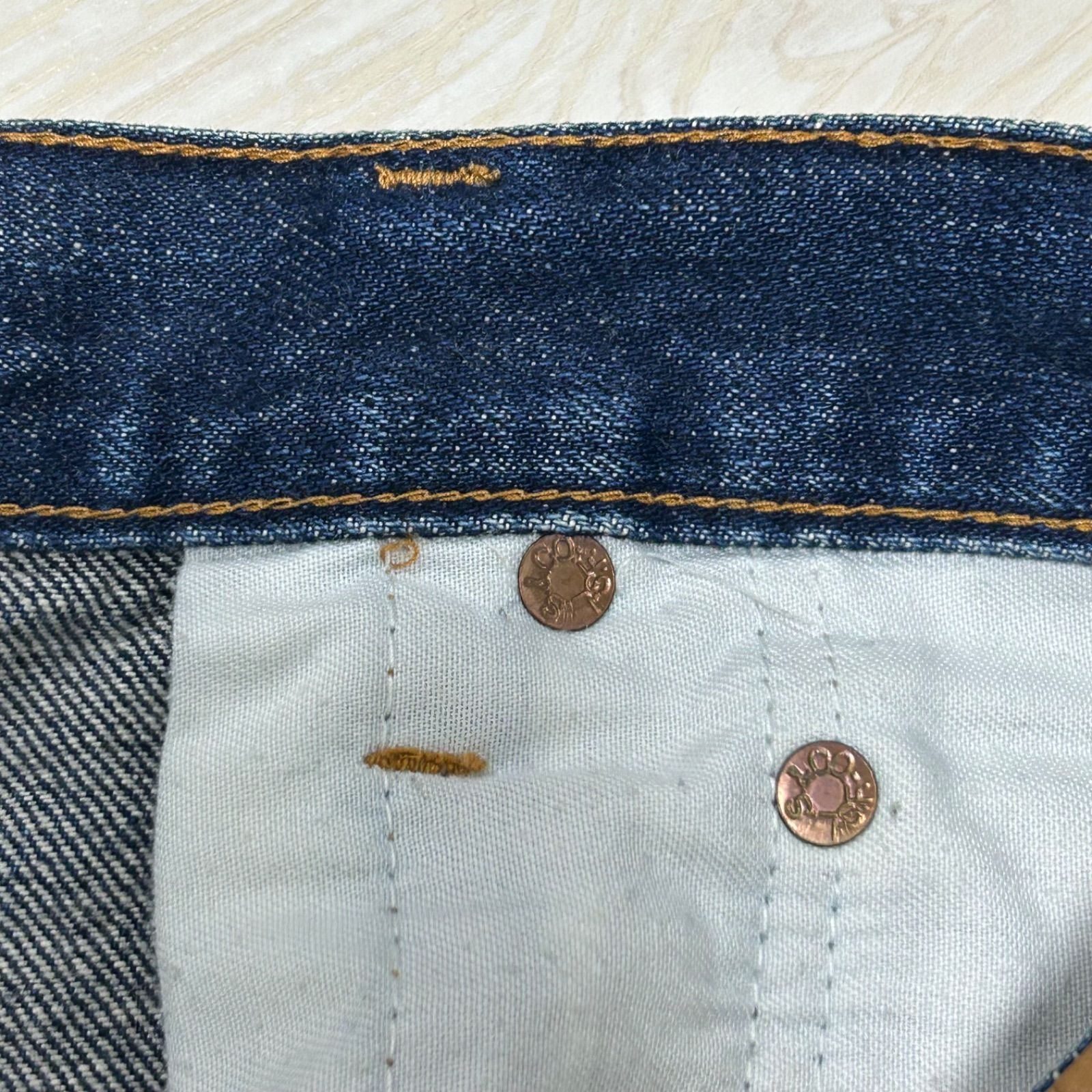 90s Levi's リーバイス 502XX 復刻 ボタン裏刻印J22 BIG E赤タブ 赤耳
