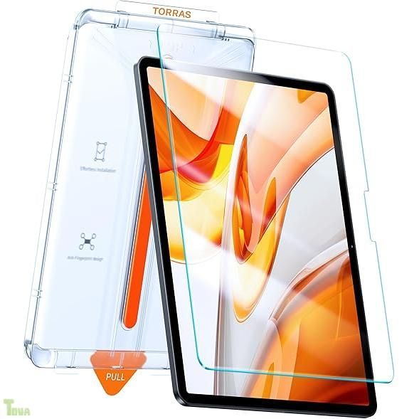 「画期的なガイド枠・宇宙航空材料」TORRAS iPad Air 13インチ用 フィルム 9H越え 浮き・気泡なし 米軍規格 滑々 高透過率 ラウンドエッジ 貼り付け簡単 1枚 2024 iPad Air 第6世代用 フィルム (M2) ガラスフィルム