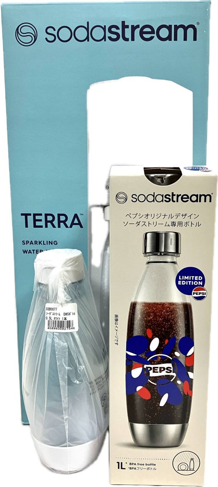 未使用】SodaStream ソーダストリーム 炭酸水メーカー Terra 