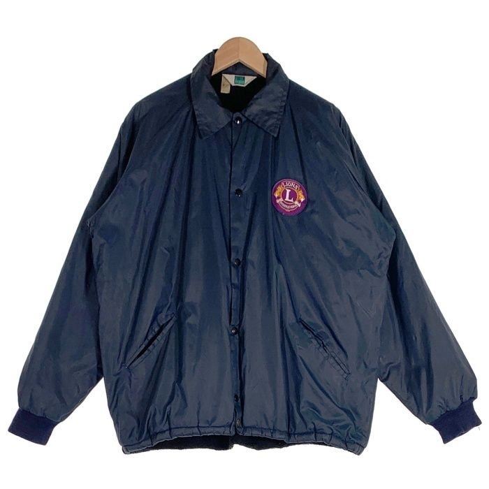 80-90's TURFER ターファー コーチジャケット 内ボア ワッペン ネイビー USA製 Size XL 80-90's TURFER ターファー コーチジャケット 内ボア ワッペン
