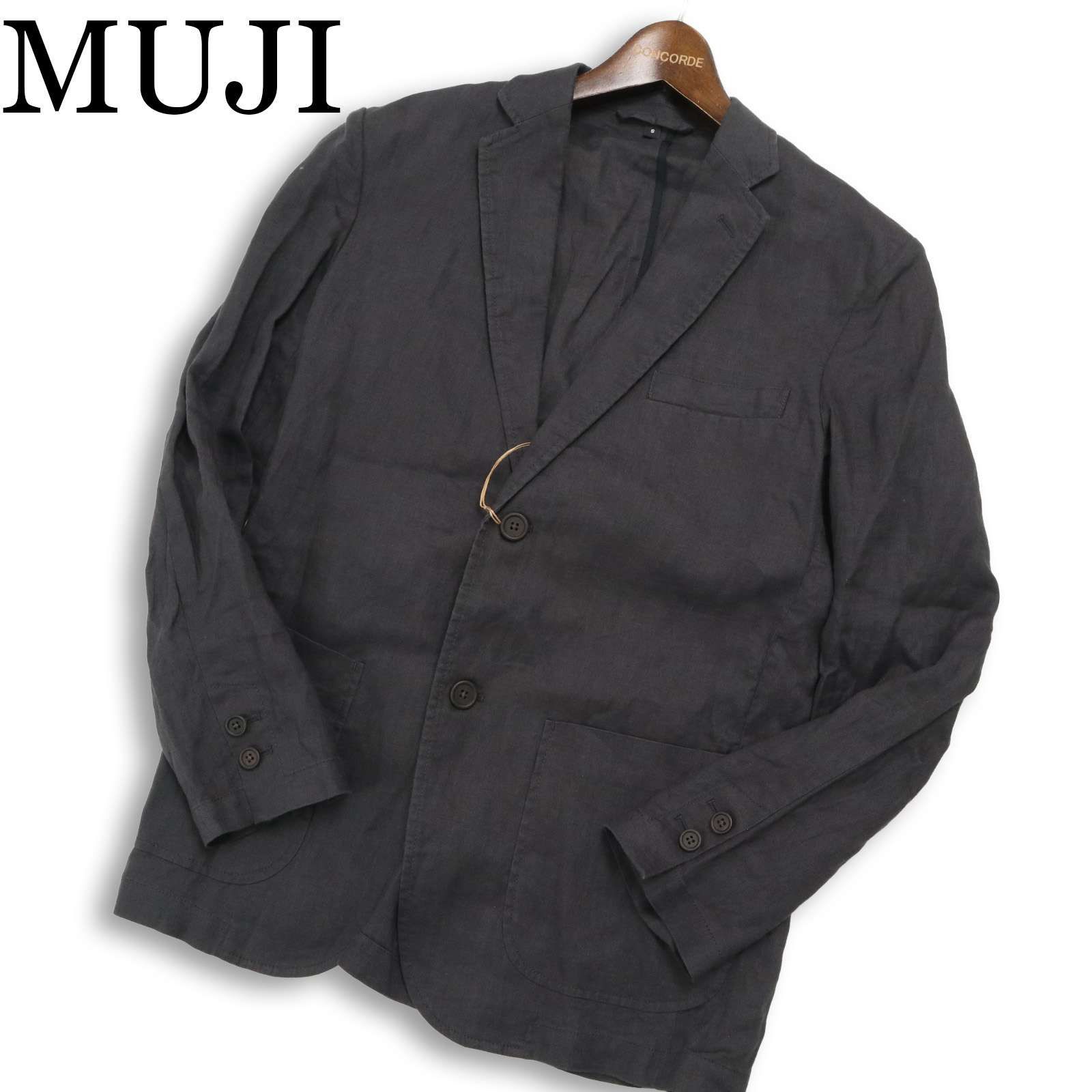 新品 未使用】 MUJI 無印良品 春夏 麻☆ フレンチ リネン100% アンコン 
