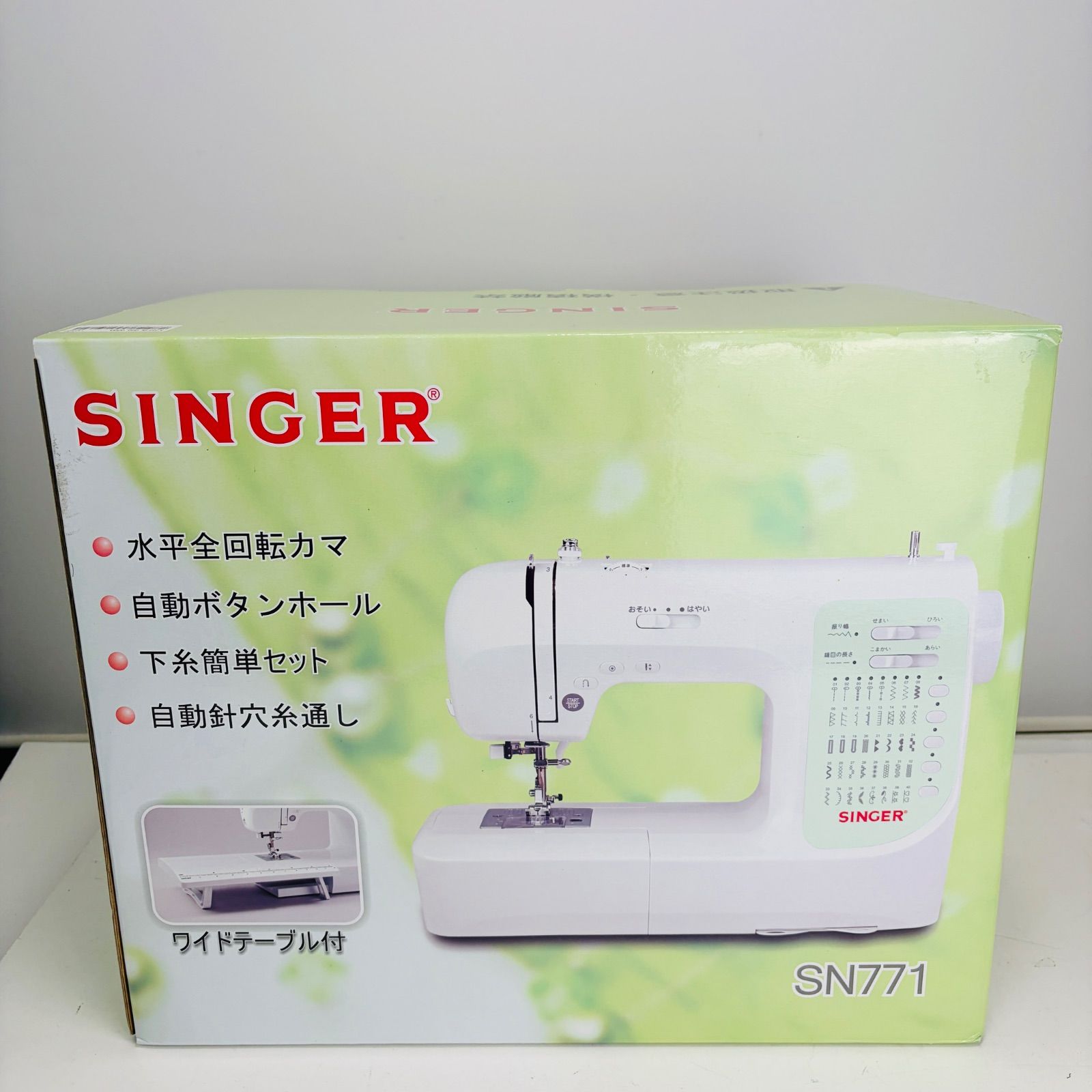 新品未使用】シンガー SN771-N ミシン ホワイト フットコントローラー 