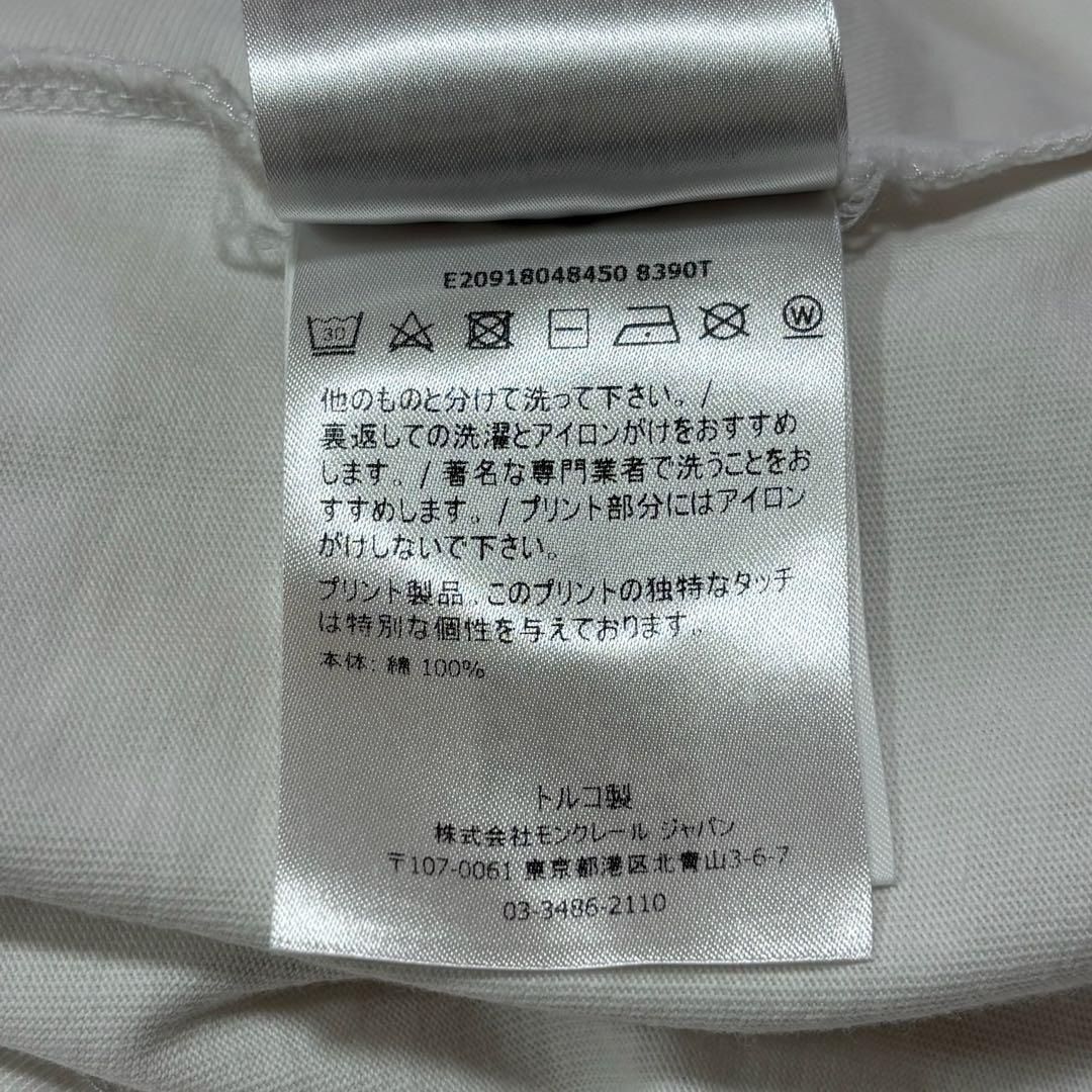 モンクレール 赤ロゴ プリント ワッペン XS Tシャツ 国内正規品 5S352 
