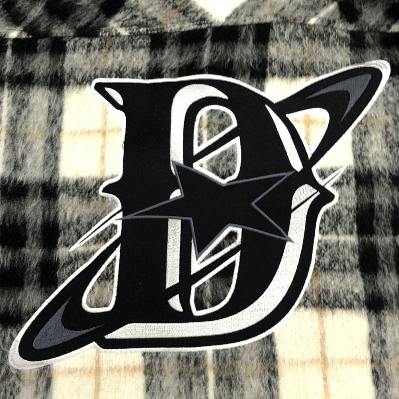 中古】DREAMTEAM D Star Logo Mohair Flannel Jacket サイズXL 黒白