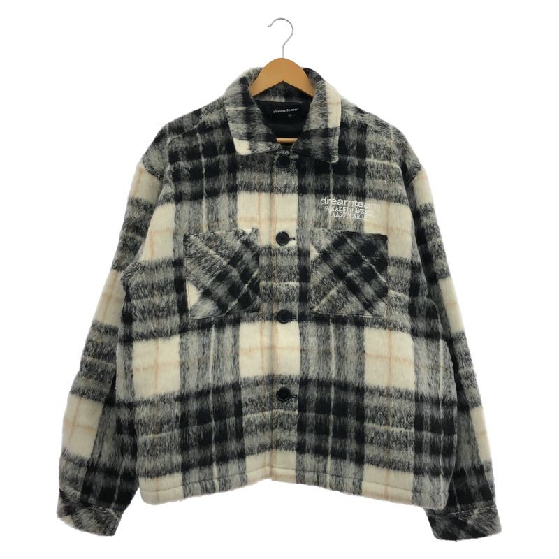 中古】DREAMTEAM D Star Logo Mohair Flannel Jacket サイズXL 黒白
