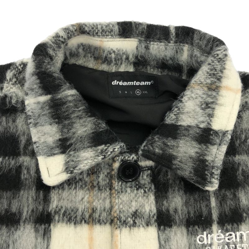 中古】DREAMTEAM D Star Logo Mohair Flannel Jacket サイズXL 黒白