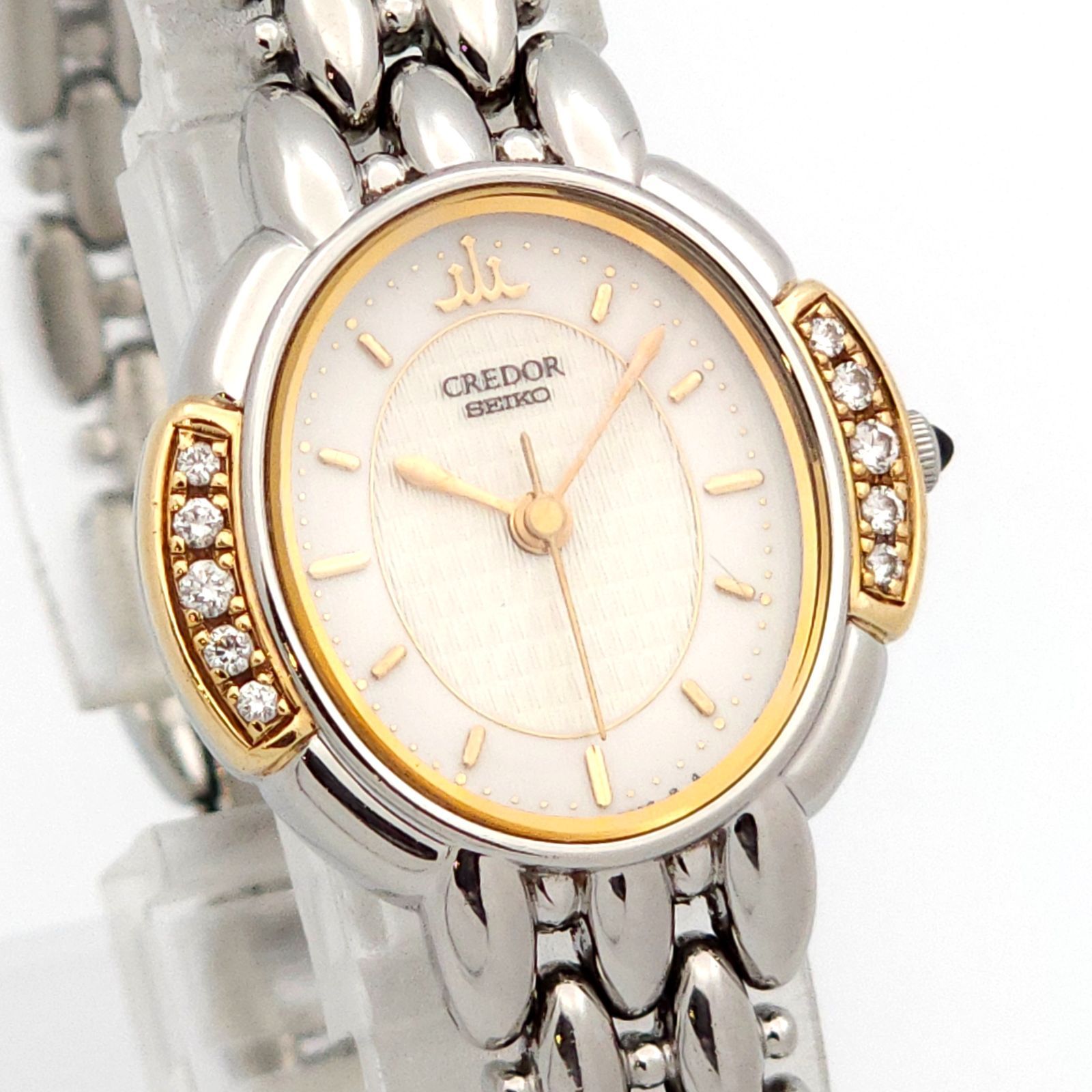 ☆美品 SEIKO セイコー クレドール 2J81-5000 QZ 動作品 18KT+SS 