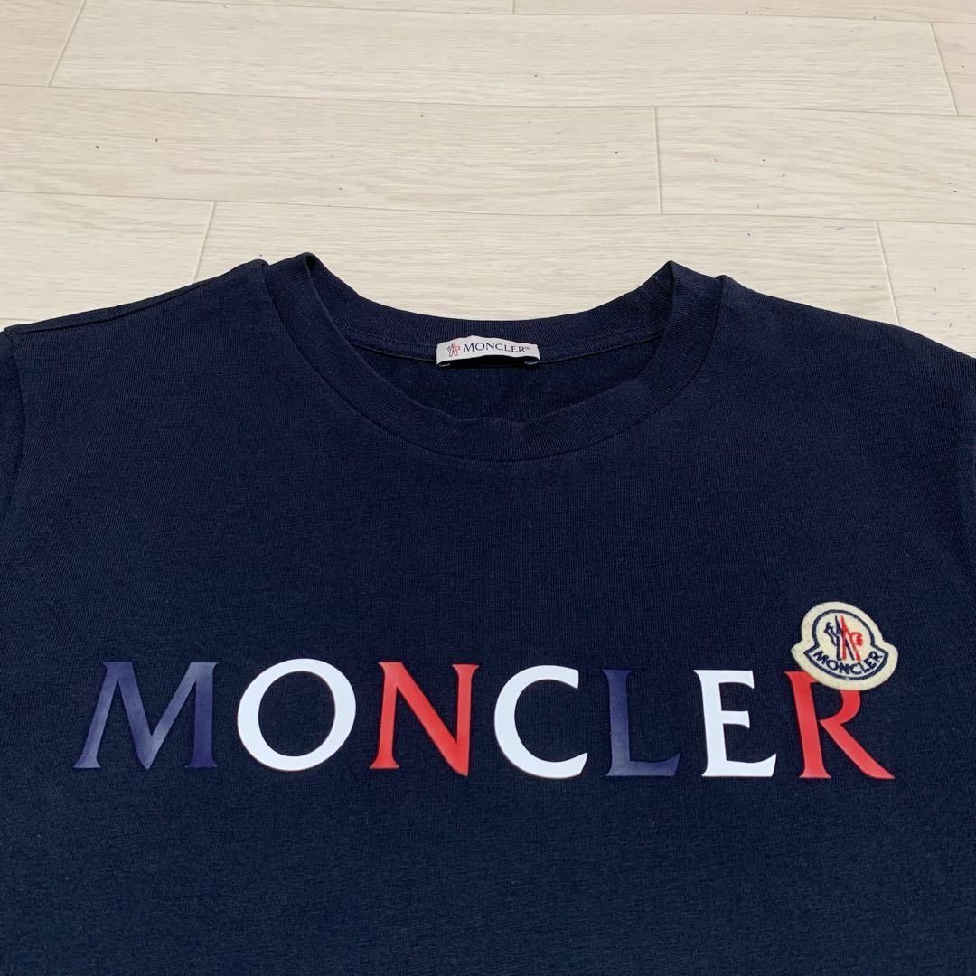 モンクレール カラフルロゴ ワッペン ネイビー XS Tシャツ 5S355
