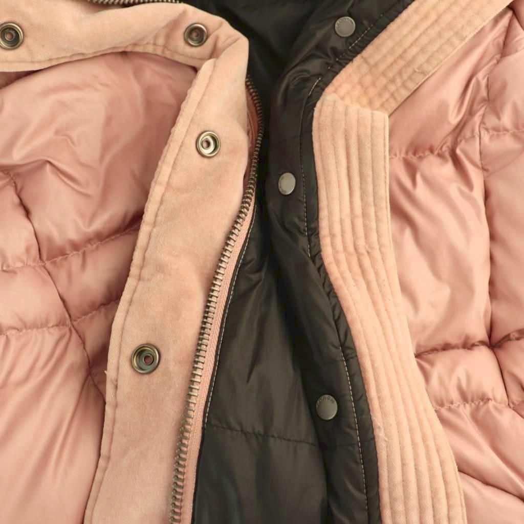 コーチ COACH ダウンコート アウター シープファー S ピンク /CX □OS