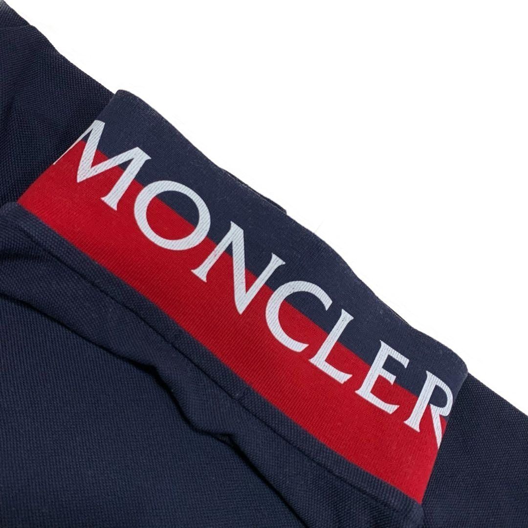 MONCLER 襟ロゴ ネイビー サイズM ポロシャツ 5S356 - メルカリ