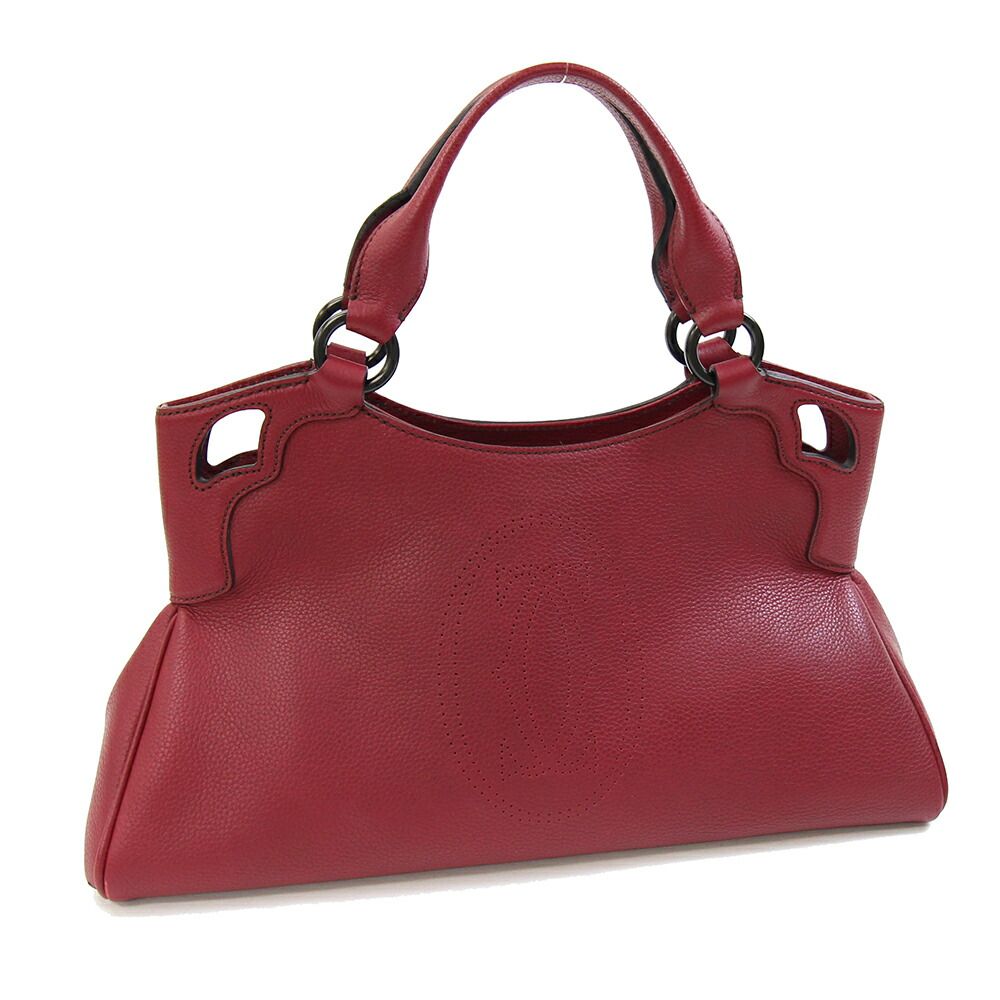 2508-274｜美品｜カルティエ マルチェロ ハンドバッグ レザー レッド 