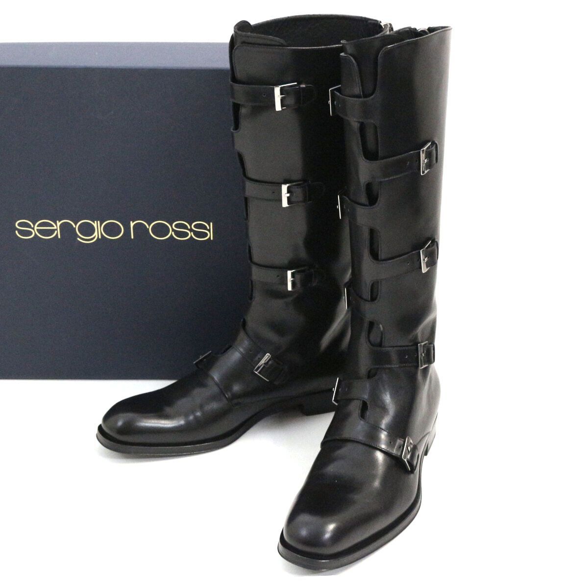 sergio rossi セルジオロッシ 15AW バックジップニーハイブーツ sergio rossi セルジオロッシ 15AW バックジップニーハイブーツ