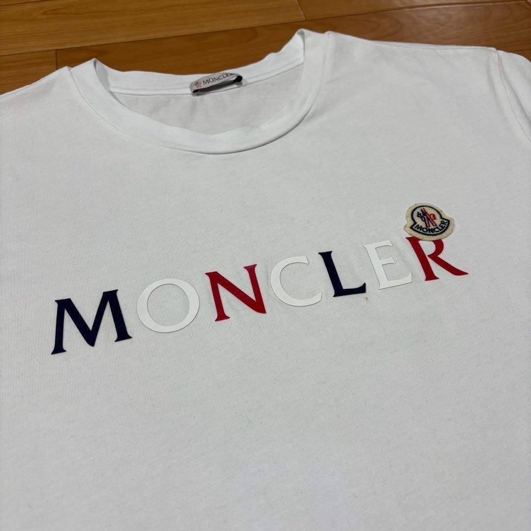 モンクレール カラフルロゴ 白 Tシャツ XXXL 国内正規品 5S363 - メルカリ