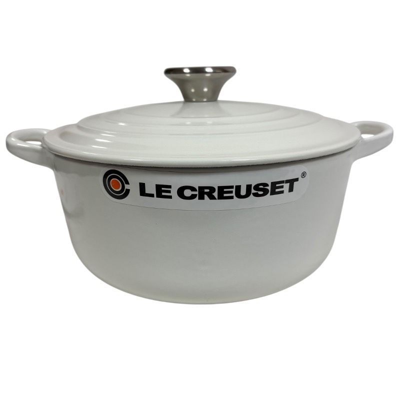 未使用】LE CREUSET ル・クルーゼ ココットロンド 20cm オールホワイト