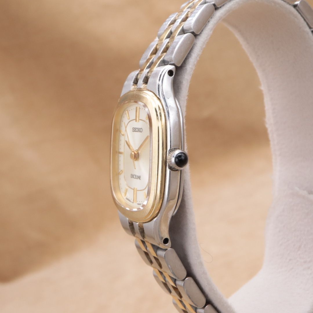 セイコー エクセリーヌ 4J41-0AA0 SEIKO EXCELINE スクエア シルバー