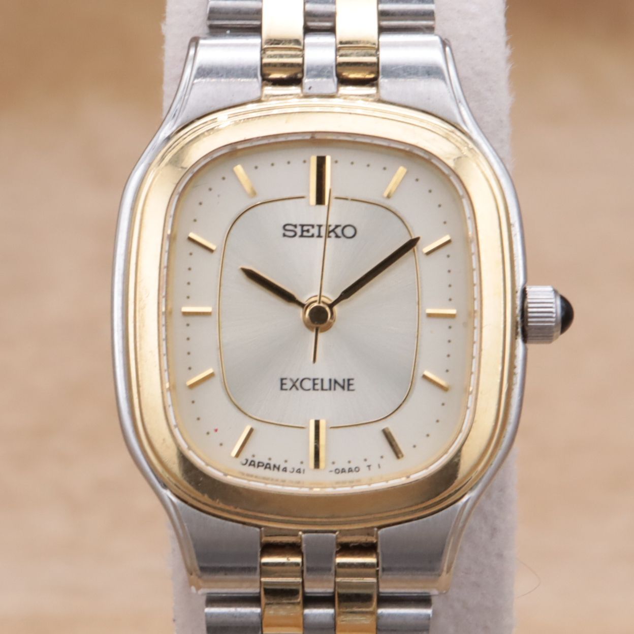セイコー エクセリーヌ 4J41-0AA0 SEIKO EXCELINE スクエア シルバー