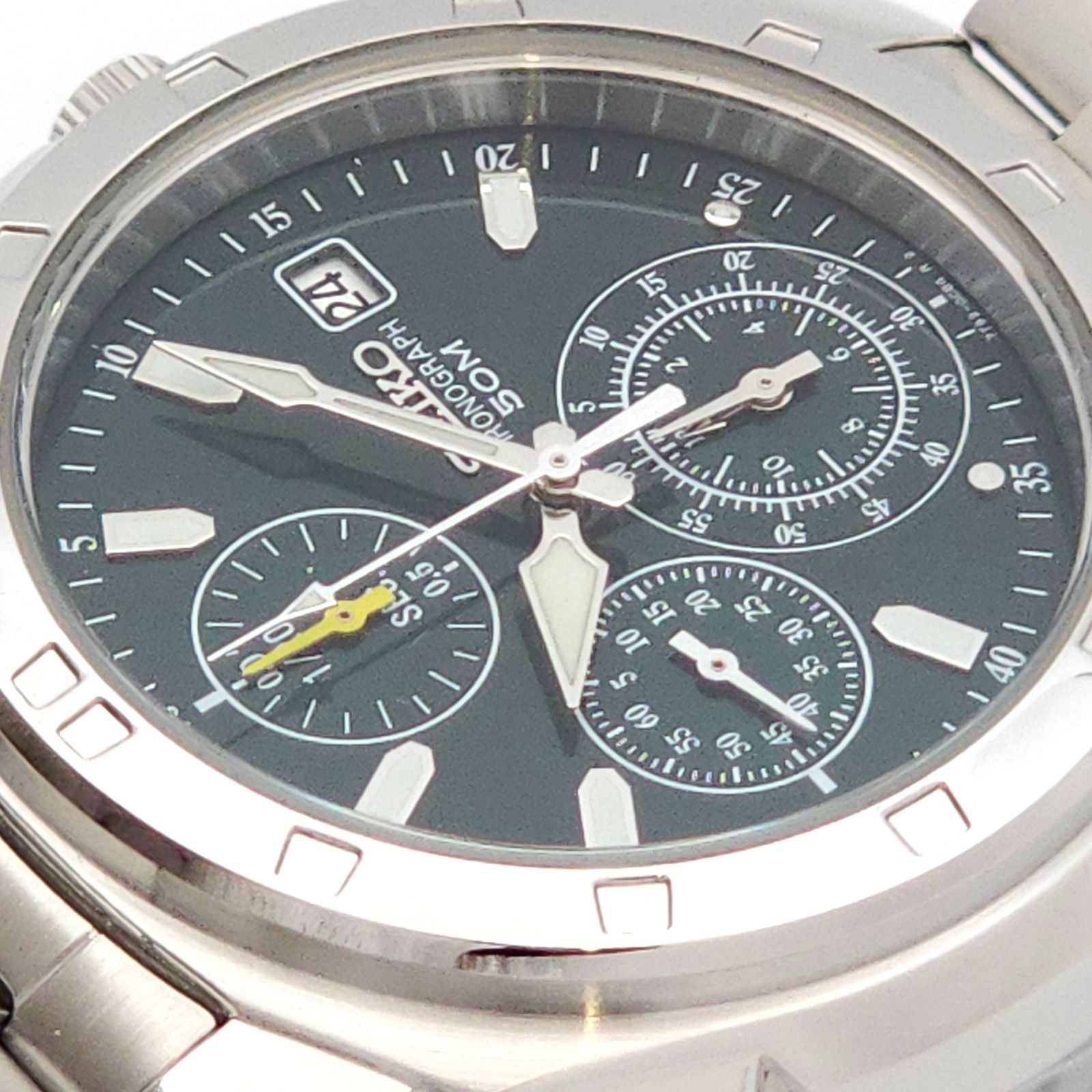 セイコークロノグラフQZ美品 SEIKO 【公式通販】