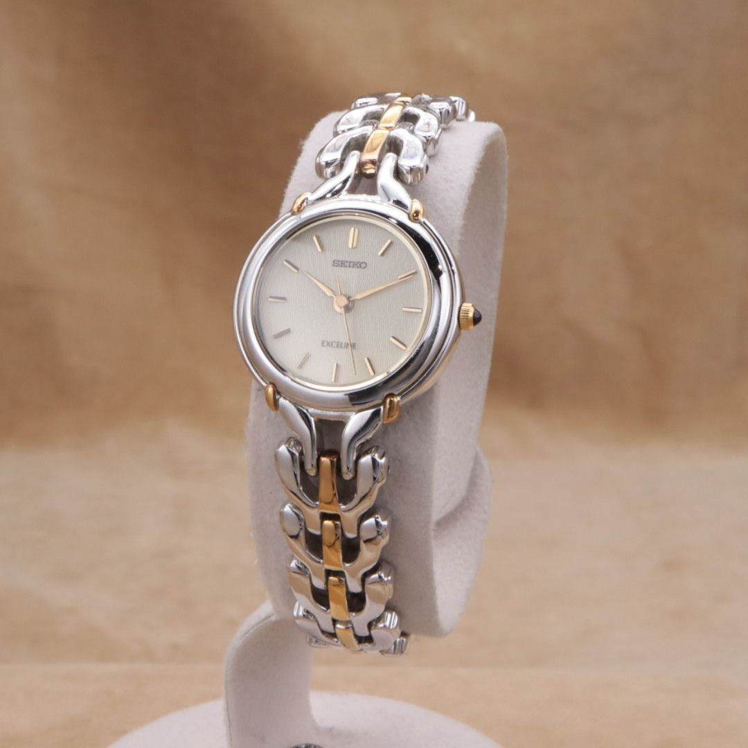 セイコー エクセリーヌ 4J41-0050 SEIKO EXCELINE ラウンド シルバー