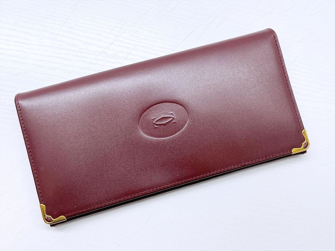 良好品 Cartier カルティエ マスト 二つ折り長財布 小銭入れあり 良好品 Cartier カルティエ マスト 二つ折り長財布 小銭入れあり