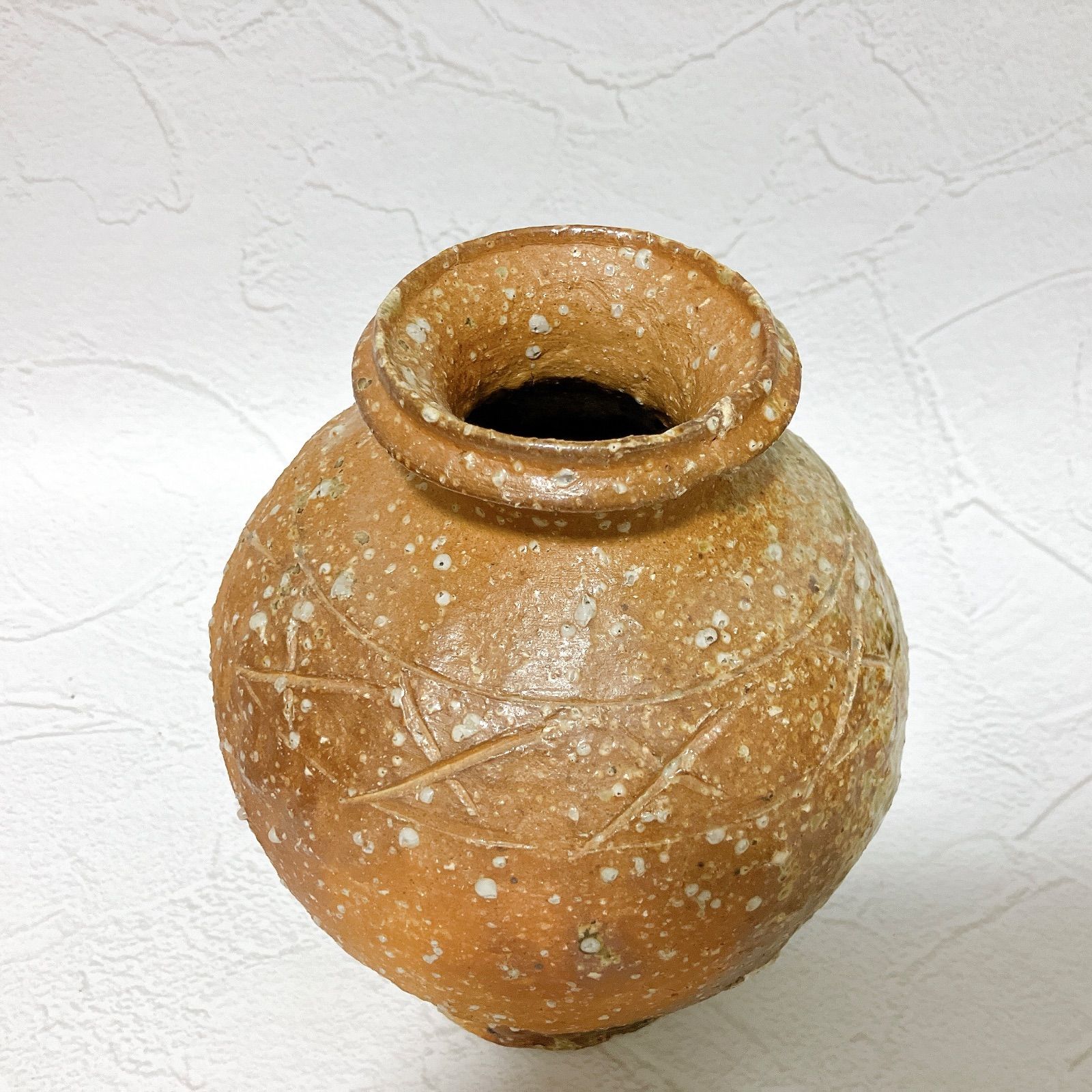 信楽焼 高橋楽斎 花壺 花瓶 共箱付 高さ23cm 横18cm 銘入り 陶器 一部