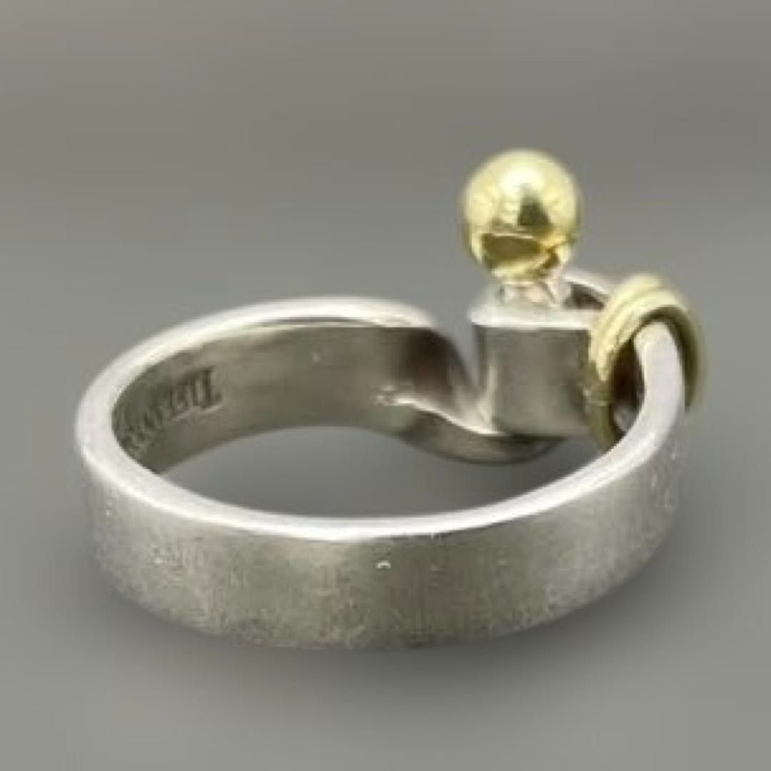 TIFFANY＆CO. フック＆アイ 指輪リング シルバー925＆K18 7.5号～8号